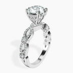 Platinum Aristea Elite Milgrain Lab Diamond Ring standing product image one
