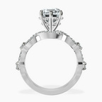 Platinum Aristea Elite Milgrain Lab Diamond Ring side right image one