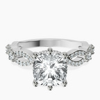 Platinum Aristea Elite Milgrain Lab Diamond Ring front image