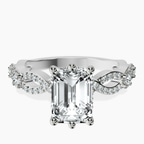 Platinum Aristea Elite Milgrain Lab Diamond Ring front image