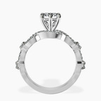 Platinum Aristea Elite Milgrain Lab Diamond Ring side right image one