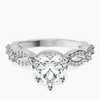 Platinum Aristea Elite Milgrain Lab Diamond Ring front image