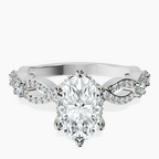 Platinum Aristea Elite Milgrain Lab Diamond Ring front image