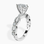 2.06 ct. oval Aristea Elite Miligrain ring in 14kt white gold standing product image one