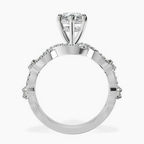 2.06 ct. oval Aristea Elite Miligrain ring in 14kt white gold side right image one