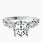Platinum Aristea Elite Milgrain Lab Diamond Ring front image