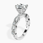 Platinum Aristea Elite Milgrain Lab Diamond Ring standing product image one