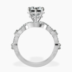 Platinum Aristea Elite Milgrain Lab Diamond Ring side right image one