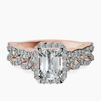 18kt Rose Gold Imperiella Halo Celtic Knot Lab Diamond Ring front image
