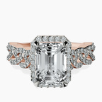 18kt Rose Gold Imperiella Halo Celtic Knot Lab Diamond Ring front image