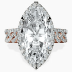 18kt Rose Gold Imperiella Halo Celtic Knot Lab Diamond Ring front image