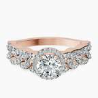 10kt Rose Gold Imperiella Halo Celtic Knot Lab Diamond Ring front image