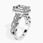 Platinum Imperiella Halo Celtic Knot Lab Diamond Ring standing product image one