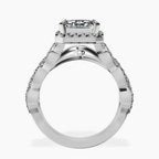 Platinum Imperiella Halo Celtic Knot Lab Diamond Ring side right image one