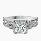 Platinum Imperiella Halo Celtic Knot Lab Diamond Ring front image