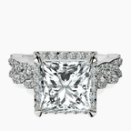 Platinum Imperiella Halo Celtic Knot Lab Diamond Ring front image