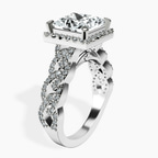 Platinum Imperiella Halo Celtic Knot Lab Diamond Ring standing product image one