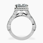 Platinum Imperiella Halo Celtic Knot Lab Diamond Ring side right image one