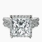 Platinum Imperiella Halo Celtic Knot Lab Diamond Ring front image