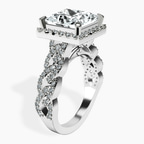 Platinum Imperiella Halo Celtic Knot Lab Diamond Ring standing product image one