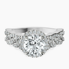 Platinum Imperiella Halo Celtic Knot Lab Diamond Ring front image