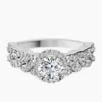 Platinum Imperiella Halo Celtic Knot Lab Diamond Ring front image