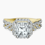 10kt Yellow Gold Imperiella Halo Celtic Knot Lab Diamond Ring front image