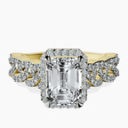 9ct Yellow Gold Imperiella Halo Celtic Knot Lab Diamond Ring front image