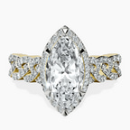 9ct Yellow Gold Imperiella Halo Celtic Knot Lab Diamond Ring front image
