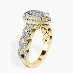 2.06 ct. oval Imperiella halo ring in 14kt yellow gold standing product image one