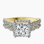 9ct Yellow Gold Imperiella Halo Celtic Knot Lab Diamond Ring front image