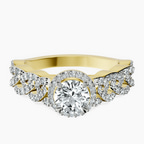 18kt Yellow Gold Imperiella Halo Celtic Knot Lab Diamond Ring front image
