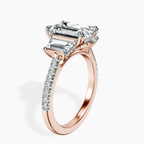 2.93 ct. emerald Lavinia Ring in 18kt rose gold standing product image one