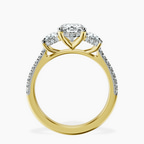 2.99 ct. oval Lavinia Ring in 14kt yellow gold side right image one