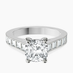 9ct White Gold Irene Side Stone Lab Diamond Ring front image