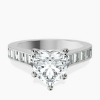 9ct White Gold Irene Side Stone Lab Diamond Ring front image