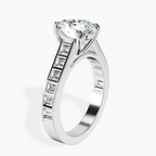 9ct White Gold Irene Side Stone Lab Diamond Ring standing product image one