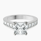 9ct White Gold Irene Side Stone Lab Diamond Ring front image