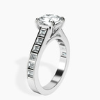 9ct White Gold Irene Side Stone Lab Diamond Ring standing product image one