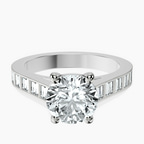 10kt White Gold Irene Side Stone Lab Diamond Ring front image