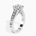 10kt White Gold Irene Side Stone Lab Diamond Ring standing product image one