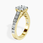 18kt Yellow Gold Irene Side Stone Lab Diamond Ring standing product image one