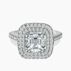 Platinum Arya Double Halo Lab Diamond Ring front image