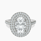 Platinum Arya Double Halo Lab Diamond Ring front image