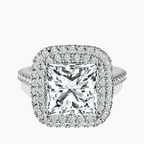 Platinum Arya Double Halo Lab Diamond Ring front image