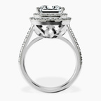 2.80 ct. princess Arya Double Halo Ring in 18kt white gold side right image one