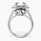 Platinum Arya Double Halo Lab Diamond Ring side right image one