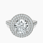 14kt White Gold Arya Double Halo Lab Diamond Ring front image