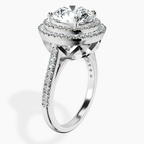 14kt White Gold Arya Double Halo Lab Diamond Ring standing product image one