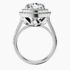14kt White Gold Arya Double Halo Lab Diamond Ring side right image one